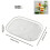 Clear Rectangular Lazy Susan Turntable 16.5" x 11.1" 3