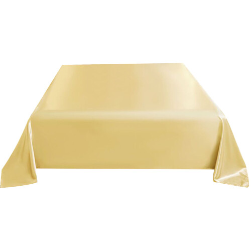 Twin Satin Bed Sheet Set – Camel Ice Silk, 3-Piece 2