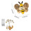 Bee-Shaped LED String Lights, Battery-Powered, 2m with 20 3
