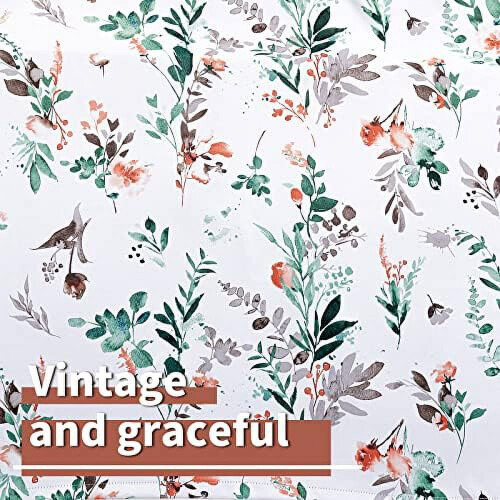 Floral Thermal Curtains 52" x 84", 2-Panel Grommet Set 2