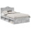 vidaXL Bed Frame Concerte Grey 135 x 190 cm Solid Pine Wood 2