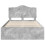 vidaXL Bed Frame Concerte Grey 135 x 190 cm Solid Pine Wood 7