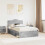 vidaXL Bed Frame Concerte Grey 135 x 190 cm Solid Pine Wood 1