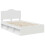 vidaXL Bed Frame with Headboard White 120 x 190 cm Solid Pine Wood 4