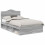 vidaXL Bed Frame Grey Sonoma 135 x 190 cm Solid Pine Wood 2
