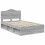 vidaXL Bed Frame Grey Sonoma 135 x 190 cm Solid Pine Wood 4