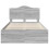 vidaXL Bed Frame Grey Sonoma 135 x 190 cm Solid Pine Wood 7