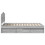 vidaXL Bed Frame Grey Sonoma 135 x 190 cm Solid Pine Wood 8