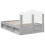 vidaXL Bed Frame Grey Sonoma 135 x 190 cm Solid Pine Wood 9
