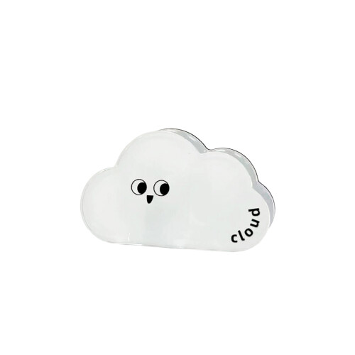 Fun Cute Magnetic Refrigerator Clip for Memos-white cloud