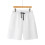 Men's Shorts Casual Stretch Solid Short Elastic Waist-White M 1