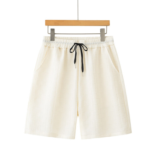 Men's Shorts Casual Stretch Solid Short Elastic-apricot XXL