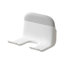 Easy Adhesive Mount Hair Dryer Holder And Bathroom-White
