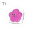 Fun Cute Magnetic Refrigerator Clip for Memos-white cloud 7