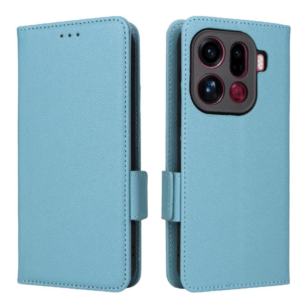 Flip Case For Oppo Find X9 Pro Pu Leather Blue 764563812912