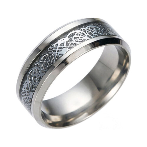 Titanium Steel Dragon Ring - Size 5 to 13