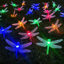 Solární řetězová světla Venkovní 20LED 16ft Voděodolná Vážka