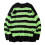Unisex Oversized Gestreifter Strickpullover 1
