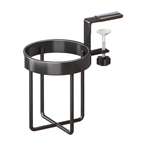 Gallickan Desk-Side Cup Holder – Iron, Black, 1 Pack