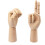 Houten handmodel, set van 4 (2 links, 2 rechts) 5