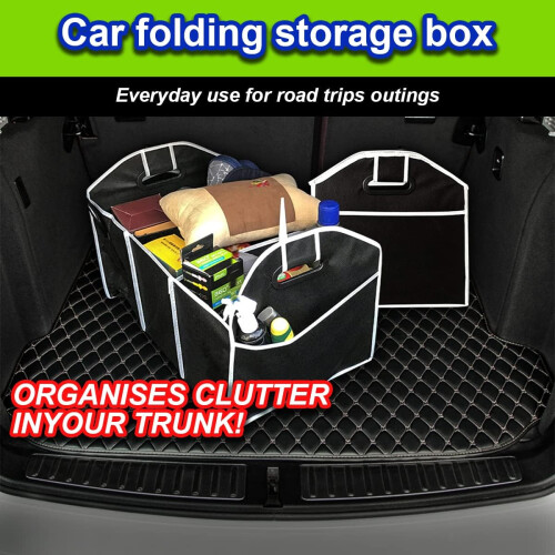 Collapsible Waterproof Trunk Organizer 3-Compartment 2