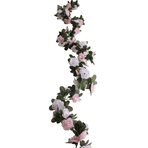 Silk Rose Flower Garland 8 ft – 2 Pack 1