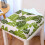 Green Polyester Round Chair Cushion 40x40cm 4