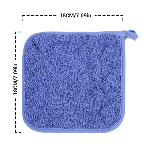 Topflappen aus Baumwollfrottee, 2er-Pack, Blau 1