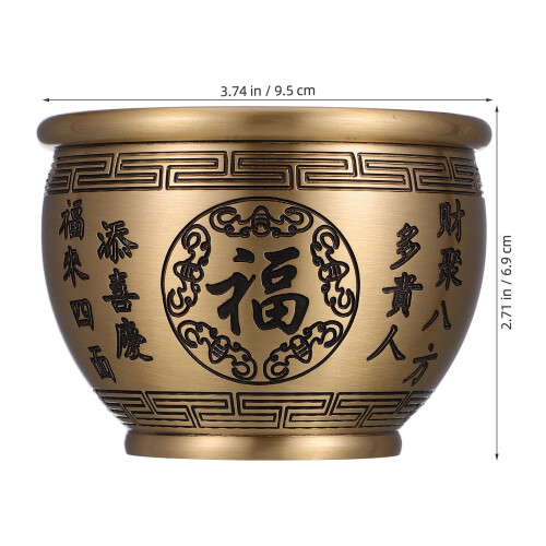 Brass Fortune Bowl for Altar Offering and Decor 1