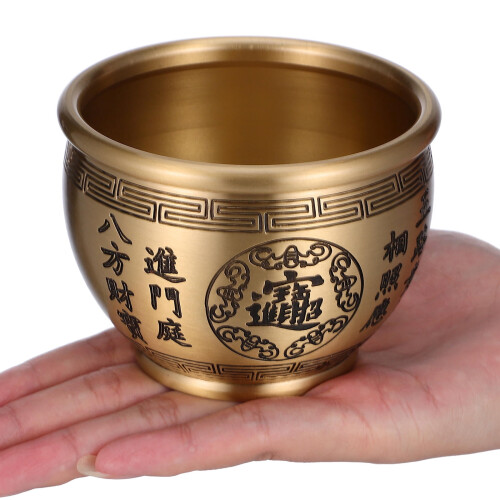 Brass Fortune Bowl for Altar Offering and Decor 2
