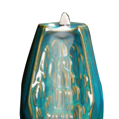 Ceramic Backflow Incense Burner Straight Grain Double-Sided 2
