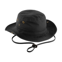 (One Size, Black) Beechfield Unisex Adult Outback Leather Lined Panama Hat