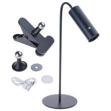 Lampe de bureau LED réglable avec rotule magnétique,-Noir