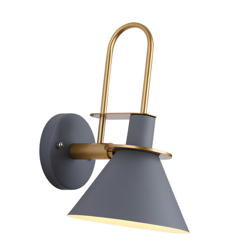 Modern Simple Iron Wall Lamp Suitable for Living Room-Gray