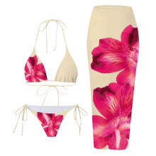 Women Swimsuit Quick Dry Polyester Spandex Tankini-Print 14 L