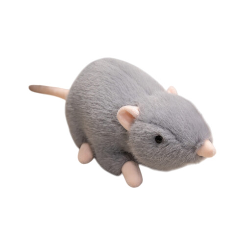 Back Support Pillow Soft Fabric Cute Fat Mouse Shape-grey