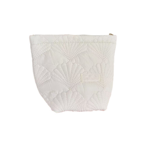 Quilted Cosmetic Organizer Shell Shape Polyester Makeup-small