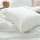 Funda de almohada de algodón blanca con flecos y pompones, 45 x 45 cm. 1