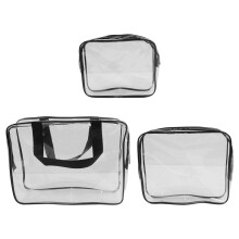 Clear PVC Cosmetic Bag – Large, Medium, Small Sizes
