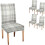 Grey and White Check Dining Chair Covers 4-Pack 1
