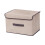 Cotton-Linen Storage Box with Lid, Foldable, 36x23x24cm 1