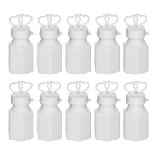 Baghete decorative albe cu două inimioare, cu bule, pentru nuntă, 24 buc.