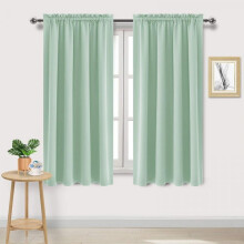 Blackout Curtain Panel Green 42x63 in Rod Pocket