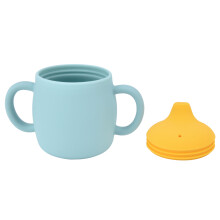 Cană de învățare din silicon de 280 ml cu capac tip cioc de rață pentru bebeluși și