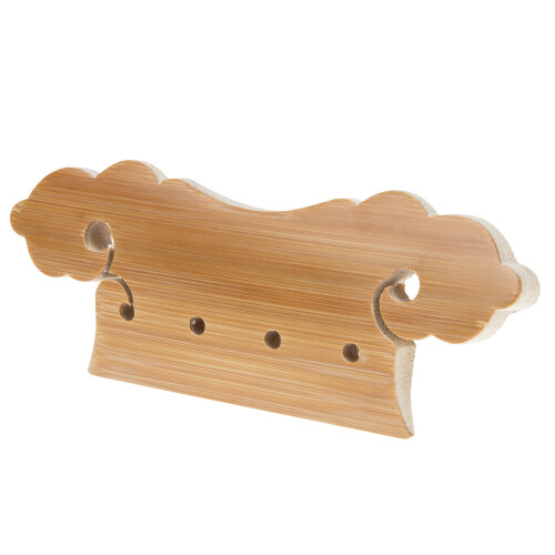 4Pcs Strong Bamboo Pipa Bridge Tailpiece Khaki Handmade Replacement