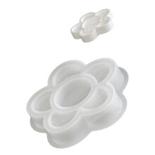 Moule de bougeoir en silicone pour projets artisanaux en-fleurs
