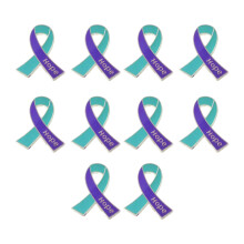 Broche à breloques avec lettre d'espoir inspirante, avec-Cyan