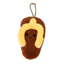 Kuscheliger Slipper, Plüschtier, Schlüsselanhänger,-Kaffee