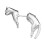 Katzen-Ohrringe, abnehmbarer Charm, baumelnder Schmuck-Silber 1