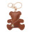 Modern Animal Keychain Accessory With Golden Chain-Coffee 1